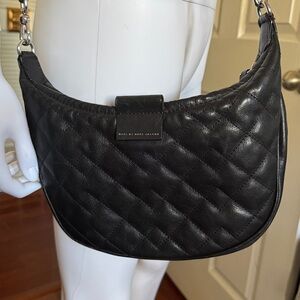 Marc by Marc Jacobs Moto black quilted leather shoulder or crossbody bag